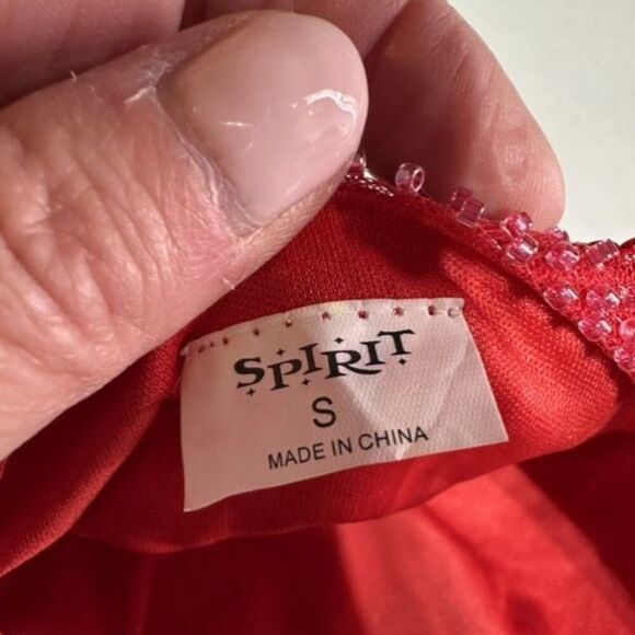 Spirit Halloween‎ Adult Red Sequin Flapper Dress Small Fringe - Picture 2 of 13